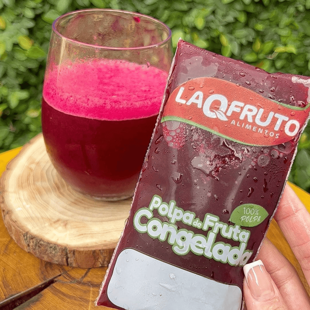 foto suco e polpa congelada